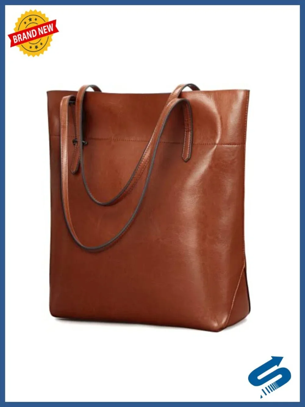 Genuine Leather Tote Bag for Women Shoulder Handbag Work Commuter